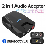2 i 1 Adapter - Optical/Coaxial till RCA & 3.5mm, Bluteooth. 
