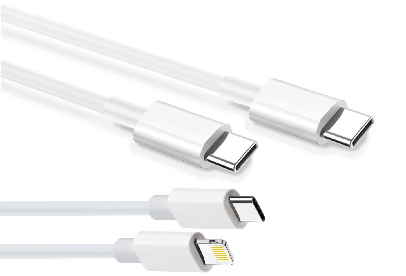 Laddningskabel. För USB-C, Micro USB och lightning