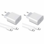 2-pack Laddare för iPhone 15 / 16/ 17 / Android 20W med USB-C till USB-C - Snabbladdare 2-pack Laddare för iPhone 15 / 16/ 17 / Android 20W med USB-C till USB-C - Snabbladdare
