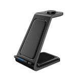 Multifunktionell Trådlös laddare - 3-i-1, Svart