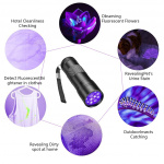 Ficklampa 12 st LED, UV-ljus