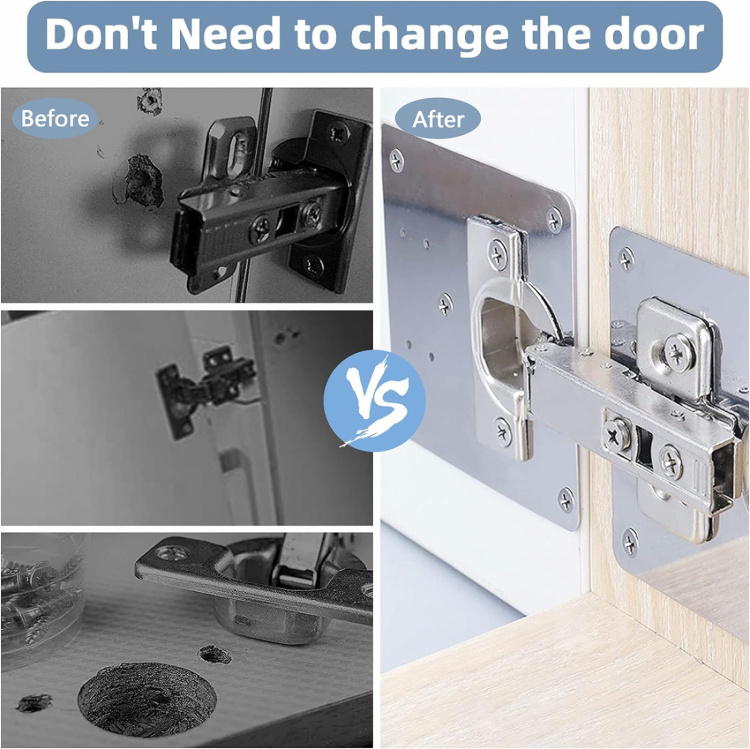 Reparationsplatta för gångjärn 4-pack