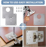 Reparationsplatta för gångjärn 2-pack Reparationsplatta för gångjärn 2-pack