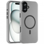 Semi-transparent skal med MagSafe till iPhone 16 Plus, Svart