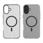 Semi-transparent skal med MagSafe till iPhone 16 Plus, Svart