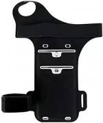 Universalt Sportarmband med fingerhål, Svart