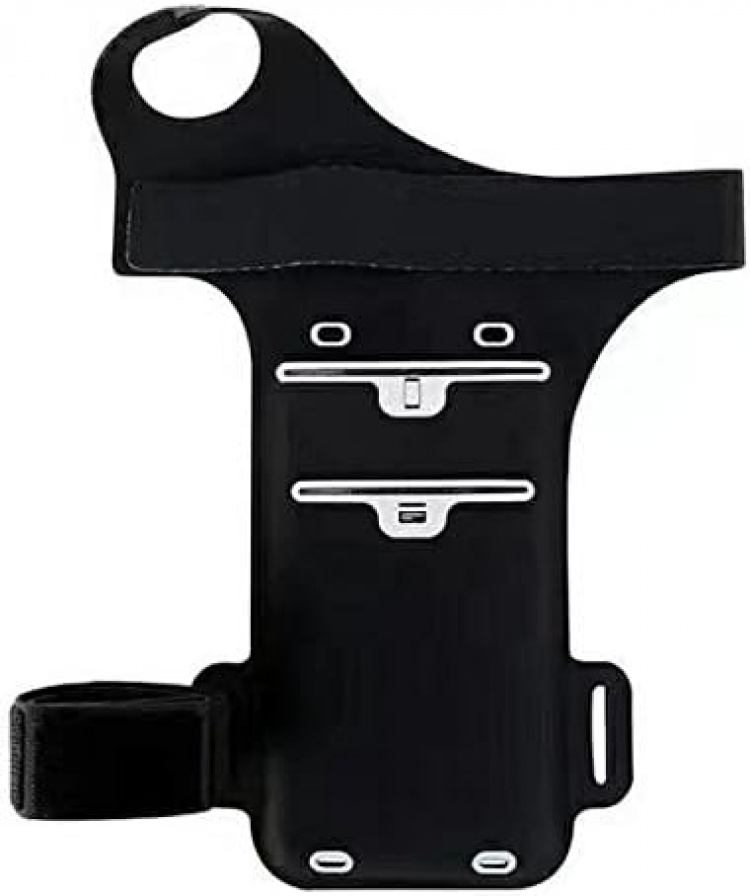 Universalt Sportarmband med fingerhål, Svart