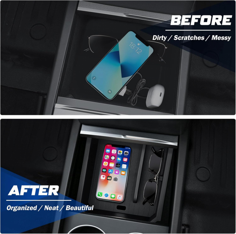 Förvaringslåda med sorteringsfack till Tesla Model 3 Highland Förvaringslåda med sorteringsfack till Tesla Model 3 Highland