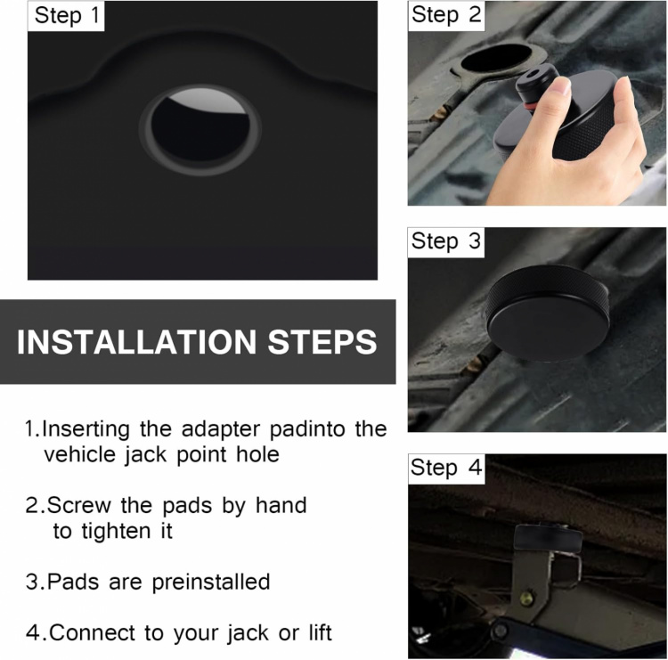 Domkraftskuddar till Tesla Model 3/Y/X/S, 4 st