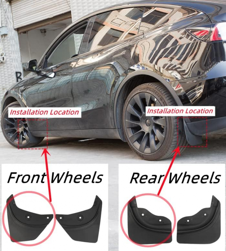 Stänkskydd fram och bak till Tesla Model Y