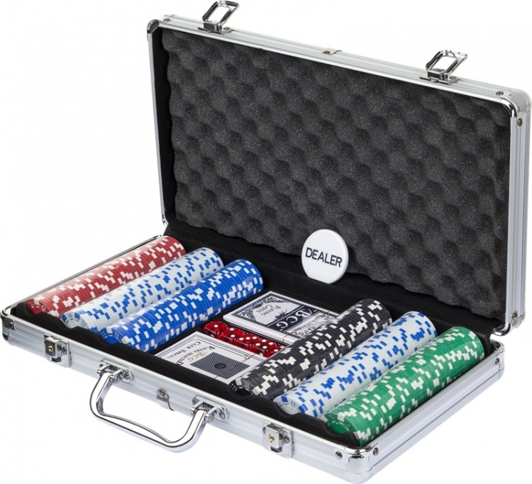 Pokerset med Väska och 300 spelmarker
