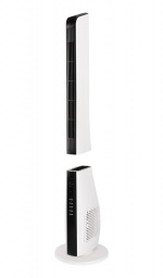 NORDIC HOME 2-i-1 Tornfläkt med luftcirkulator, 3 hastigheter, 40W, timer, vit - Fyndvara