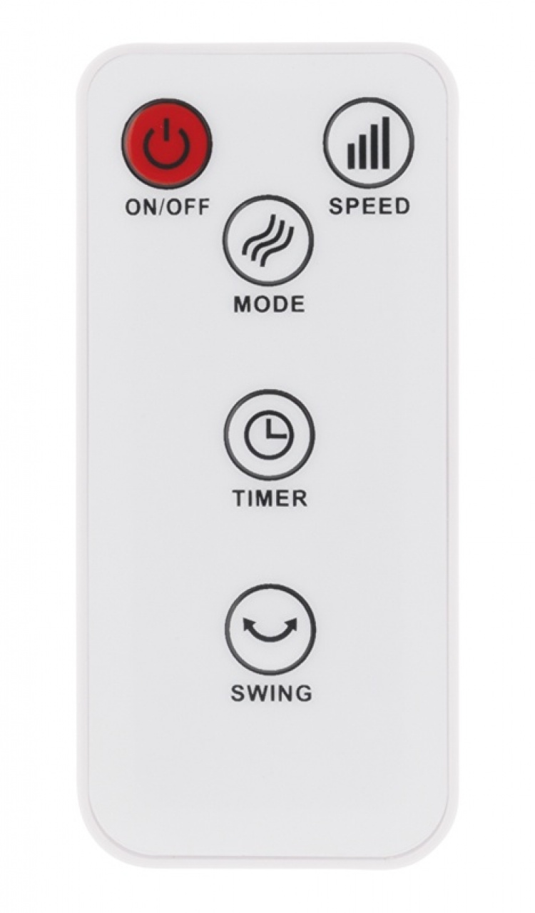 NORDIC HOME 2-i-1 Tornfläkt med luftcirkulator, 3 hastigheter, 40W, timer, vit - Fyndvara