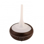 Luftfuktare trä LED-lampa, Mörkt trä 240 ml