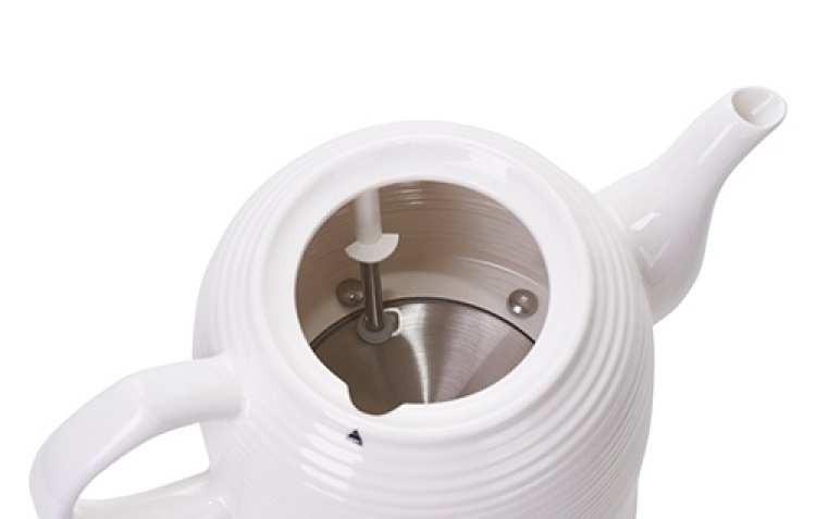 Adler vattenkokare i keramik, 1,2 L, vit