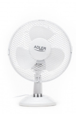 Adler AD 7302 bordsfläkt, 60W, 23 cm, vit