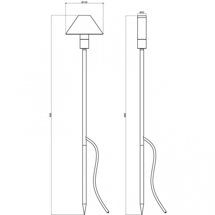 LightsOn Apollo Trädgårdslampa 45cm
