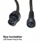 LightsOn Luna med 65 cm pollare Svart