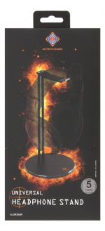 DELTACO GAMING hörlurshållare, svart