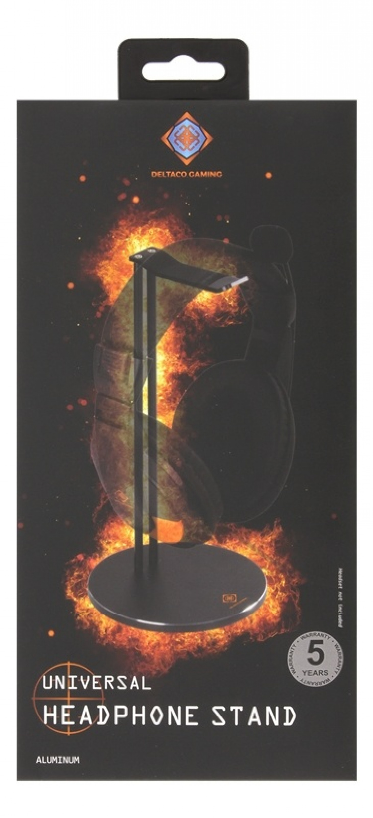DELTACO GAMING hörlurshållare, svart