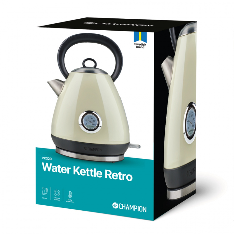 Champion Vattenkokare Retro 1,7L VK320 Vit