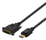 DELTACO Lenovo DisplayPort - DVI-D Single Link, 2m, svart
