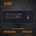 DELTACO GAMING musmatta med RBG-belysning, 90x36x0,4cm, svart DELTACO GAMING musmatta med RBG-belysning, 90x36x0,4cm, svart