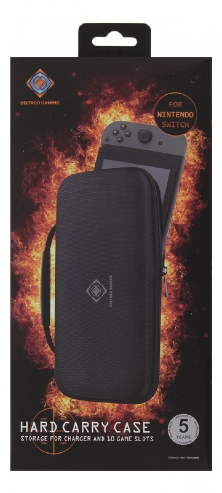 DELTACO GAMING hårt skyddsfodral för Nintendo Switch, 10 platser för spel