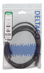 DELTACO U/UTP High Flex Cat6 patchkabel, 1,5m, flertrådig, 24AWG, svar