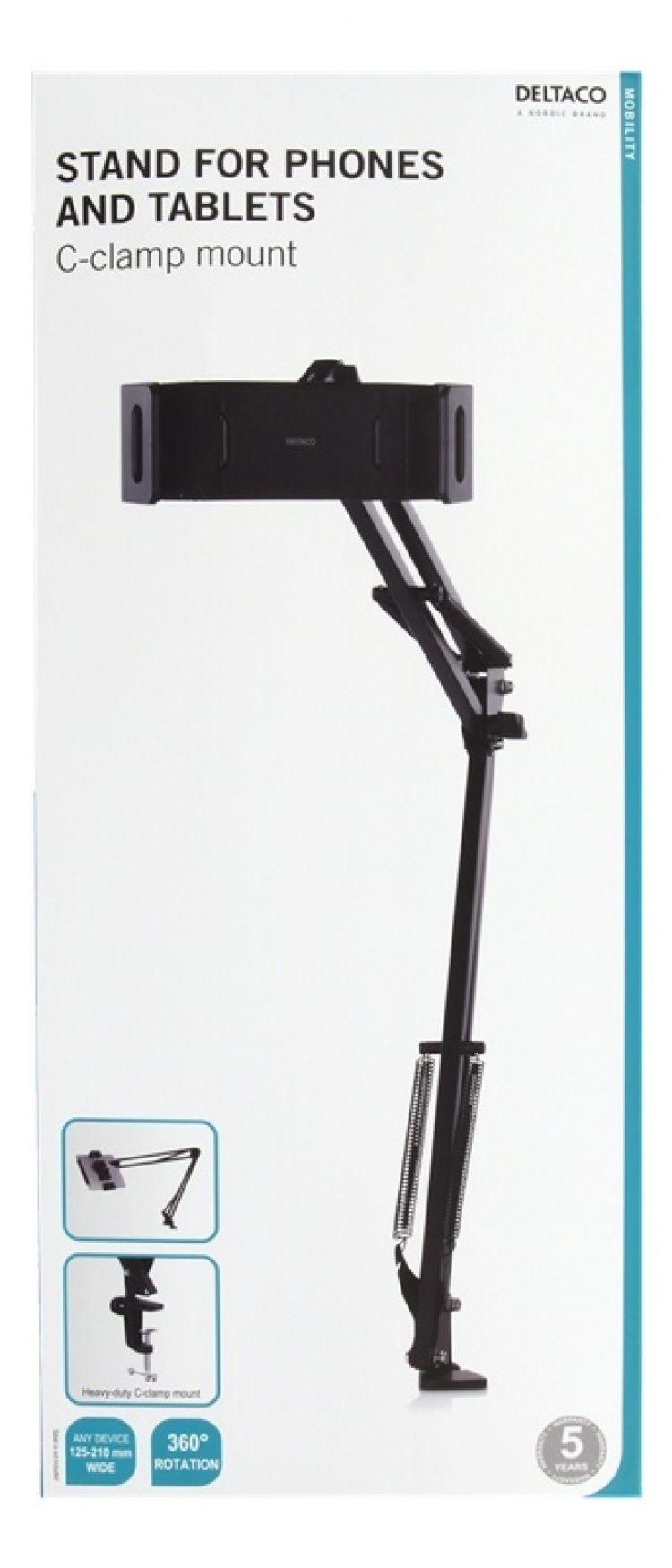 DELTACO Stativ för smartphones & surfplattor 4