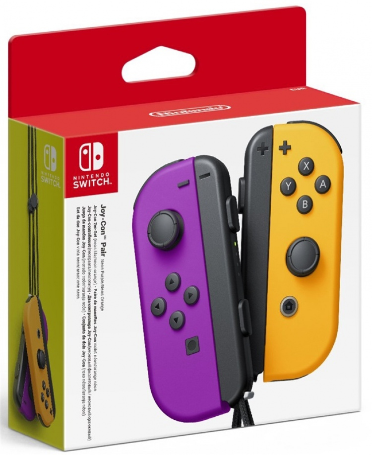 Nintendo Switch Joy-Con Pair, Neon Lila/Neon Orange Nintendo Switch Joy-Con Pair, Neon Lila/Neon Orange