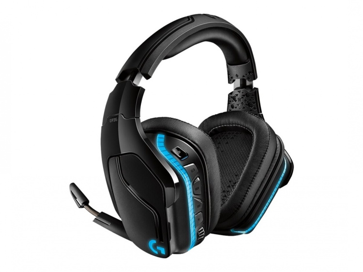 Logitech Gaming Headset G935 - 7,1 kanaler - full storlek - trådlöst - svart, bl