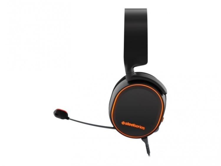 SteelSeries Arctis 5 headset - 2019 Edition - full storlek - kablar - svart SteelSeries Arctis 5 headset - 2019 Edition - full storlek - kablar - svart