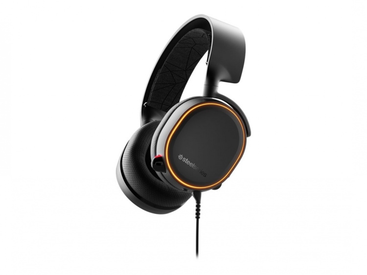 SteelSeries Arctis 5 headset - 2019 Edition - full storlek - kablar - svart SteelSeries Arctis 5 headset - 2019 Edition - full storlek - kablar - svart
