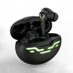 YX-03 Trådlösa In-Ear Gaminghörlurar med LED, Silver/Svart