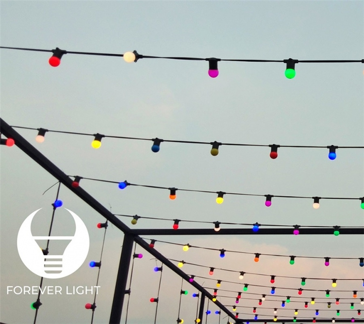 Forever Light LED-lampa x 5, E27 G45 2W, Rosa