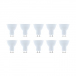 LED-lampa GU10 7W 230V 3000K 38°, 10-pack, Varmvitt