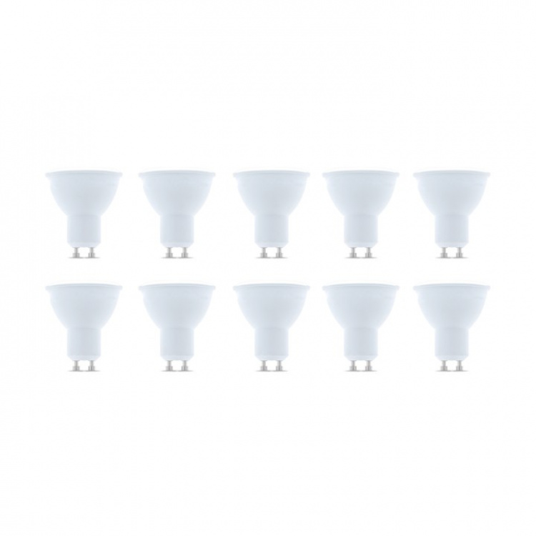 LED-lampa GU10 7W 230V 3000K 38°, 10-pack, Varmvitt