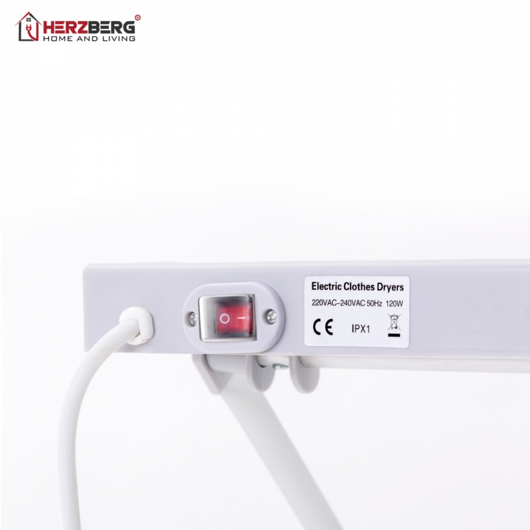 Herzberg HG-8070: Elektrisk klädhängare som torkar tvätten snabbare