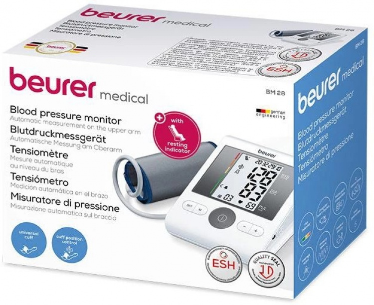 Beurer BM 28 Helautomatisk blodtrycksmätare för överarmen Beurer BM 28 Helautomatisk blodtrycksmätare för överarmen