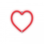 Forever Light Neon LED-Lampa HEART batteri + USB FLNEO7, Röd Forever Light Neon LED-Lampa HEART batteri + USB FLNEO7, Röd