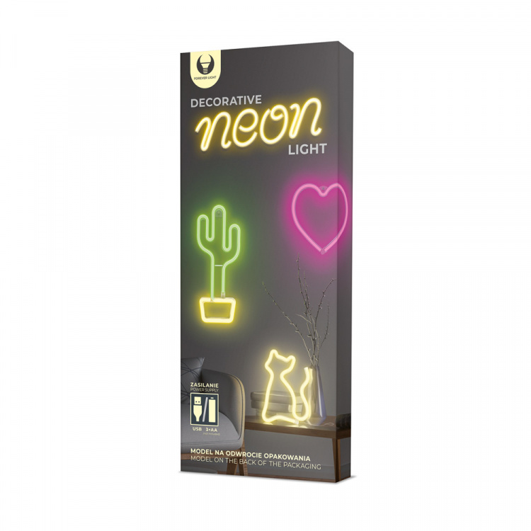 Forever Light Neon LED-ljus Blixt, batteri + USB FLNEO6, Röd