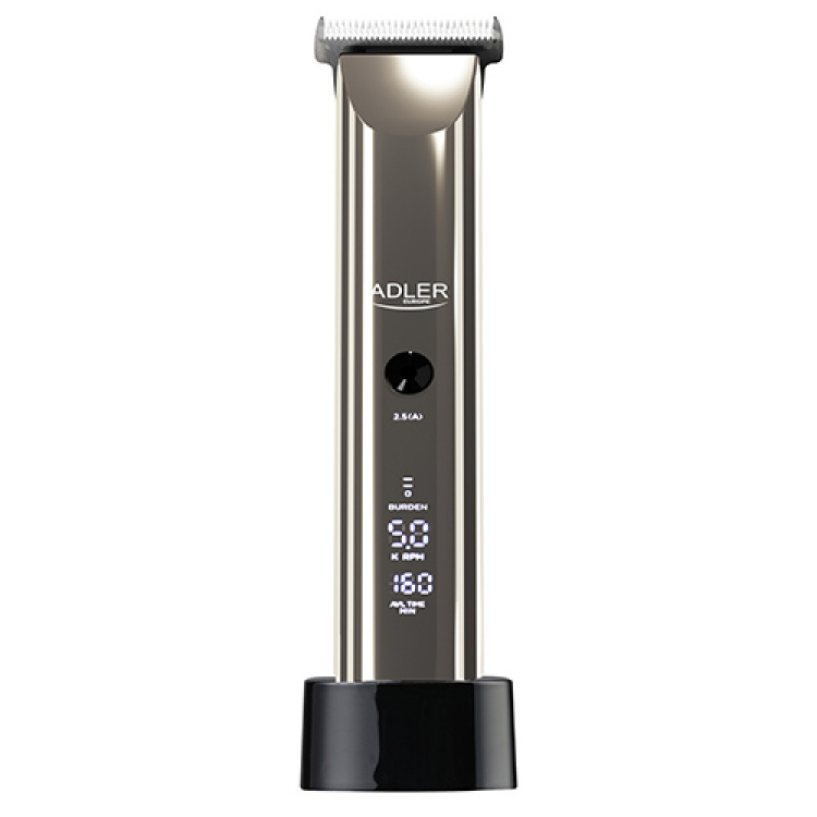 Adler AD 2834 Hårtrimmer LCD som visar batteri, hastighet & underhåll