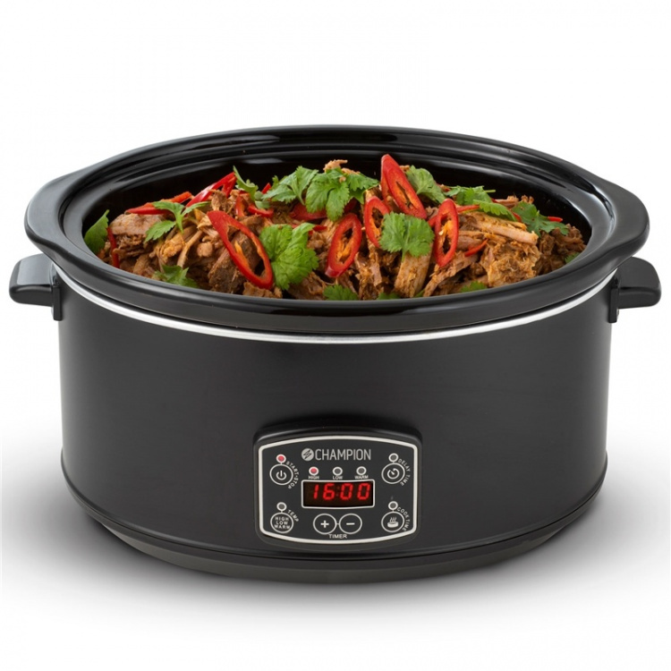 Champion Slowcooker 6,5L 320W SC220 Mattsvart
