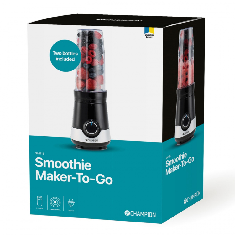Champion Smoothie Maker Power 300W SM115 Svart/Vit Champion Smoothie Maker Power 300W SM115 Svart/Vit