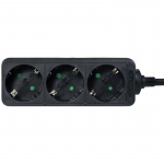 LogiLink Grenuttag Jordat 3vägs 1,5m Svart LogiLink Grenuttag Jordat 3vägs 1,5m Svart