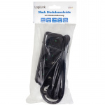 LogiLink Grenuttag Jordat 3vägs 1,5m Svart LogiLink Grenuttag Jordat 3vägs 1,5m Svart