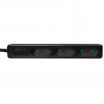 LogiLink Grenuttag Slim Euro 3vägs 1,5m Svart LogiLink Grenuttag Slim Euro 3vägs 1,5m Svart