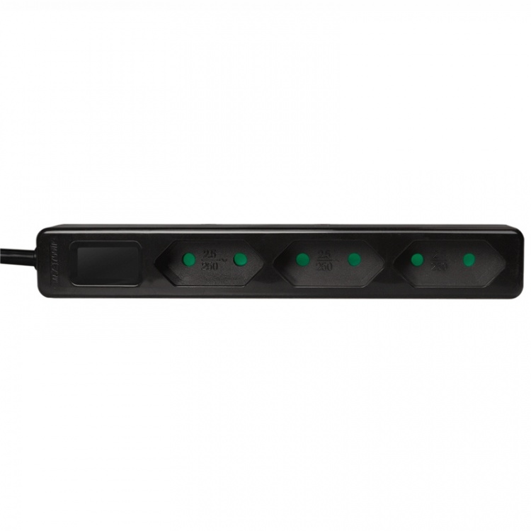 LogiLink Grenuttag Slim Euro 3vägs 1,5m Svart LogiLink Grenuttag Slim Euro 3vägs 1,5m Svart