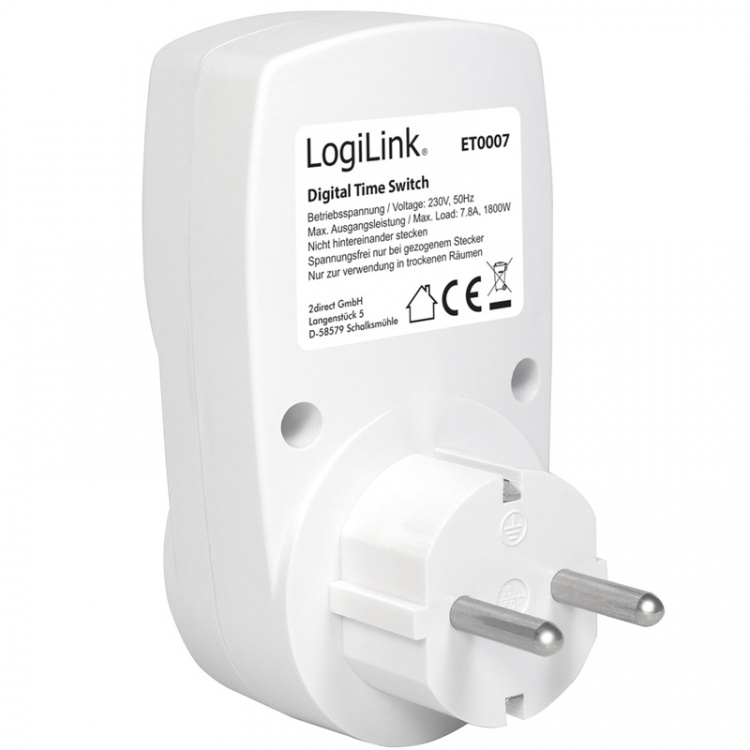LogiLink Inomhustimer Digital 1800W LogiLink Inomhustimer Digital 1800W